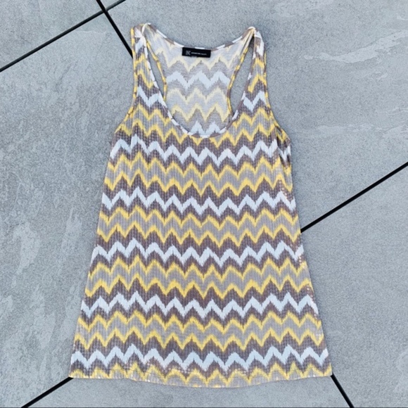 INC International Layers Concept Sequin Tank Top Chevron - Picture 4 of 16